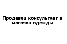 Продавец-консультант в магазин одежды 